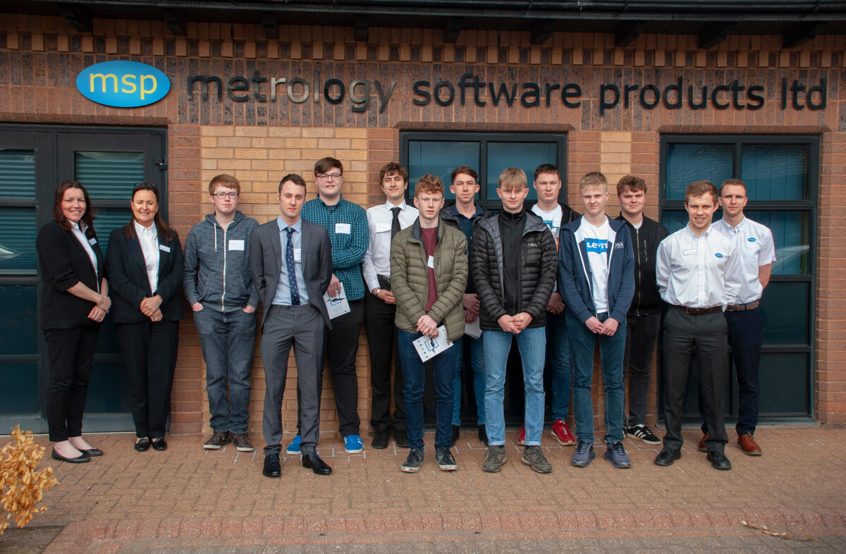 Alex (5th from the left) visited MSP on one of their Open Days.