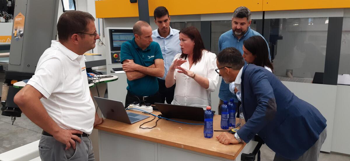 MSP demonstrating NC-Checker to Biesse Italy