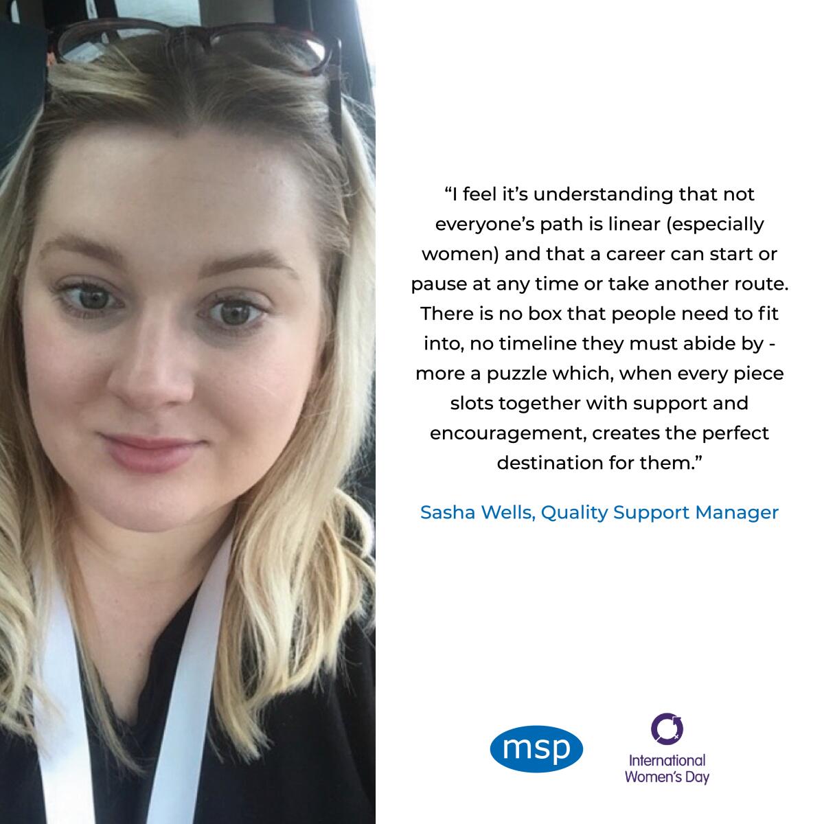 Sasha Wells, Quality Support Manager